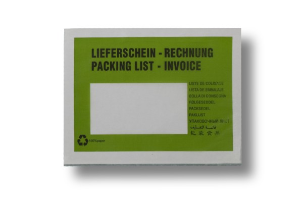 Pergamin-Papier Versandtasche in grün